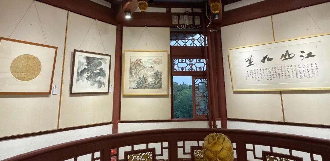 烟雨寻香—东坡书画研究院书画展在成都散花楼开展(图21)