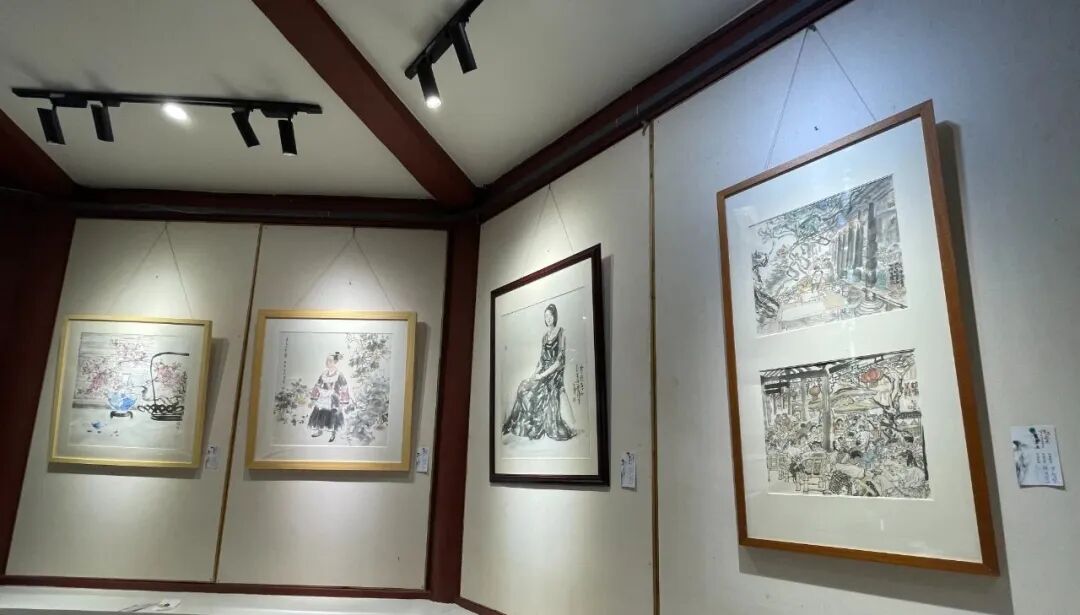 烟雨寻香—东坡书画研究院书画展在成都散花楼开展(图13)