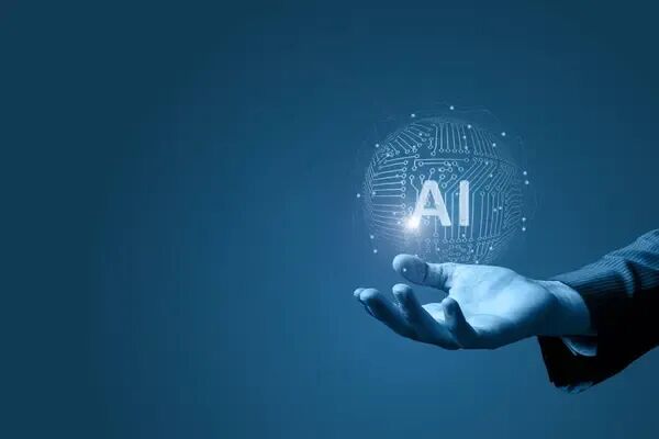 使人工智能成为现实的技术的快速发展概念 — 图库照片