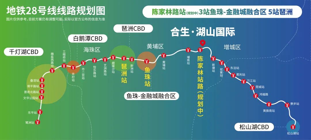 28号线动工+广汕高铁开通，利好合生湖山国际！