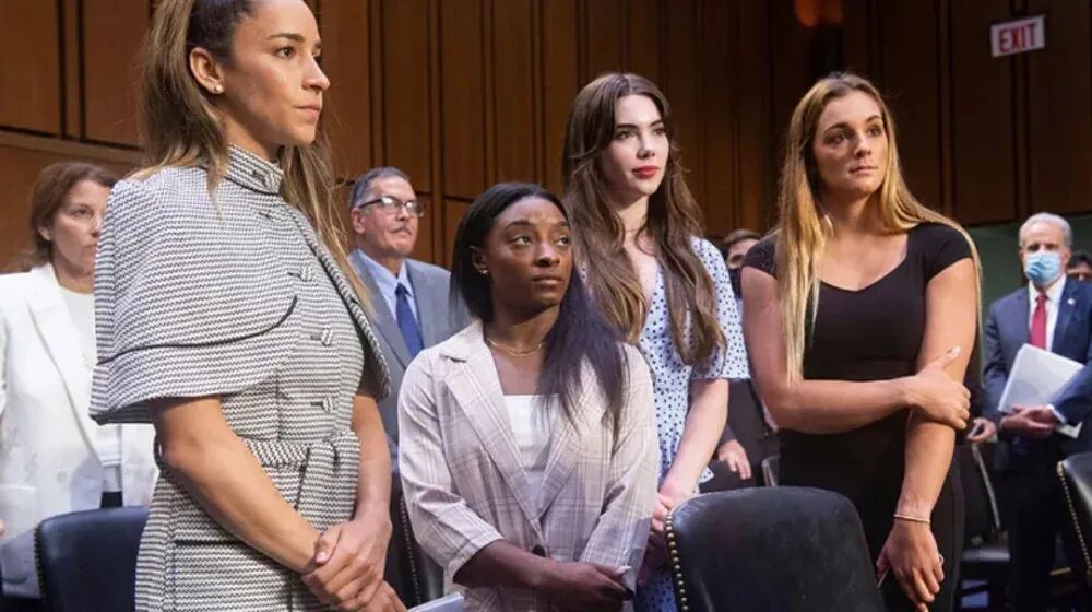 拜尔斯等体操队员作证（资料图：美联社）