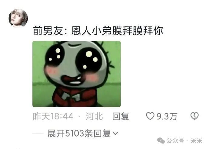 ▼前男友:多谢真正的前夫哥!好小众的文字?▍这表情包强得可怕.