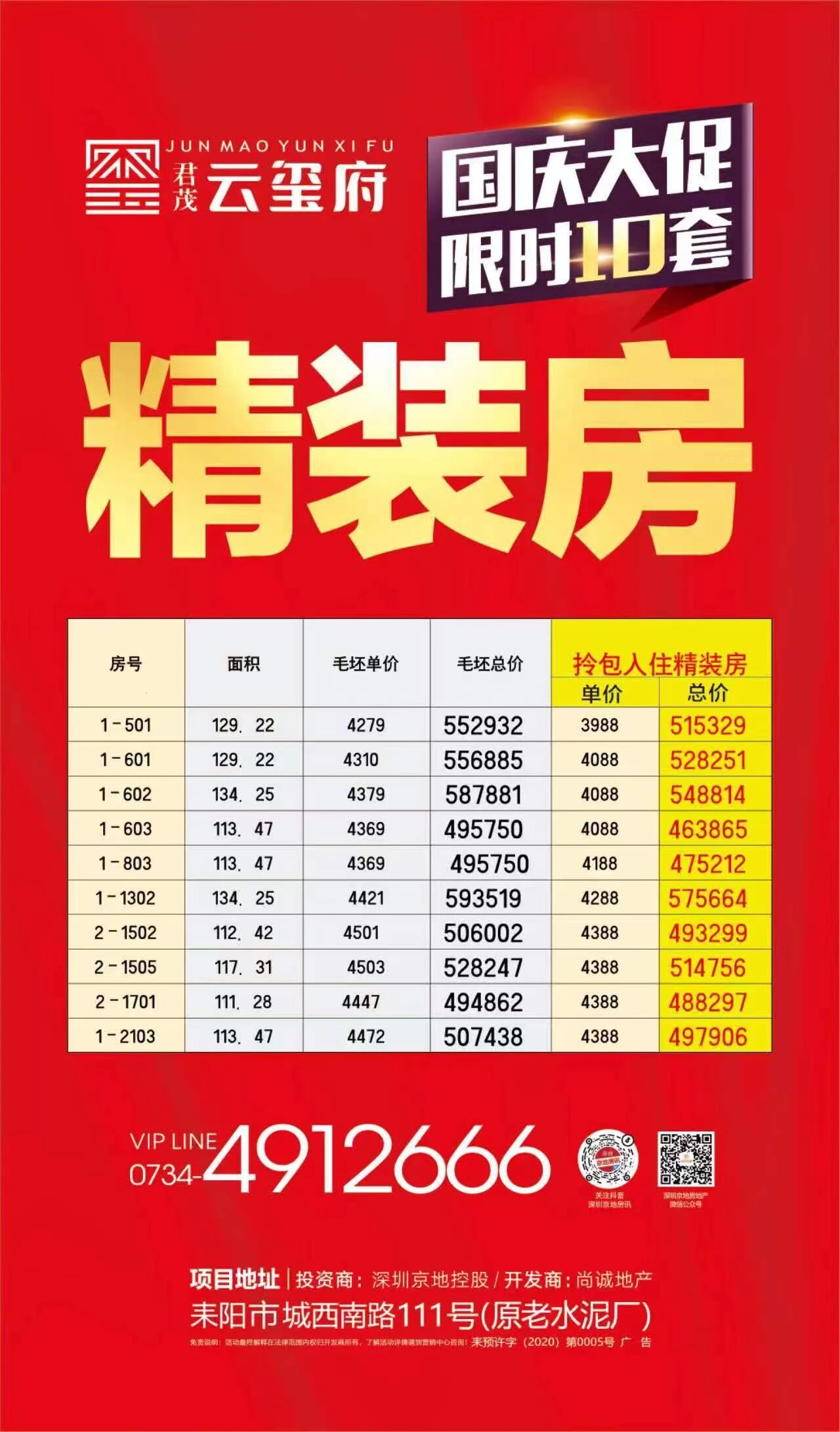 君茂云玺府“双节”特批，3字头精装房，错过不再有！