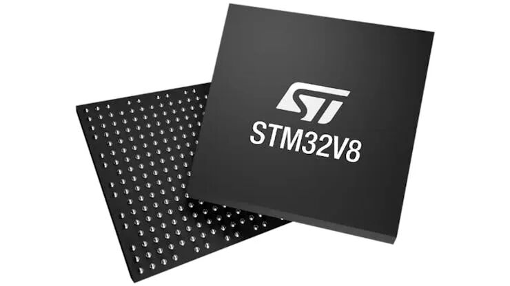 STMicro is pushing the performance envelope for its STM32 family with the new 800MHz STM32V8. (📷: STMicroelectronics)