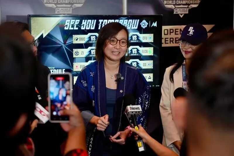 印尼创意经济部副部长Irene Umar与MLBB M7合作现场