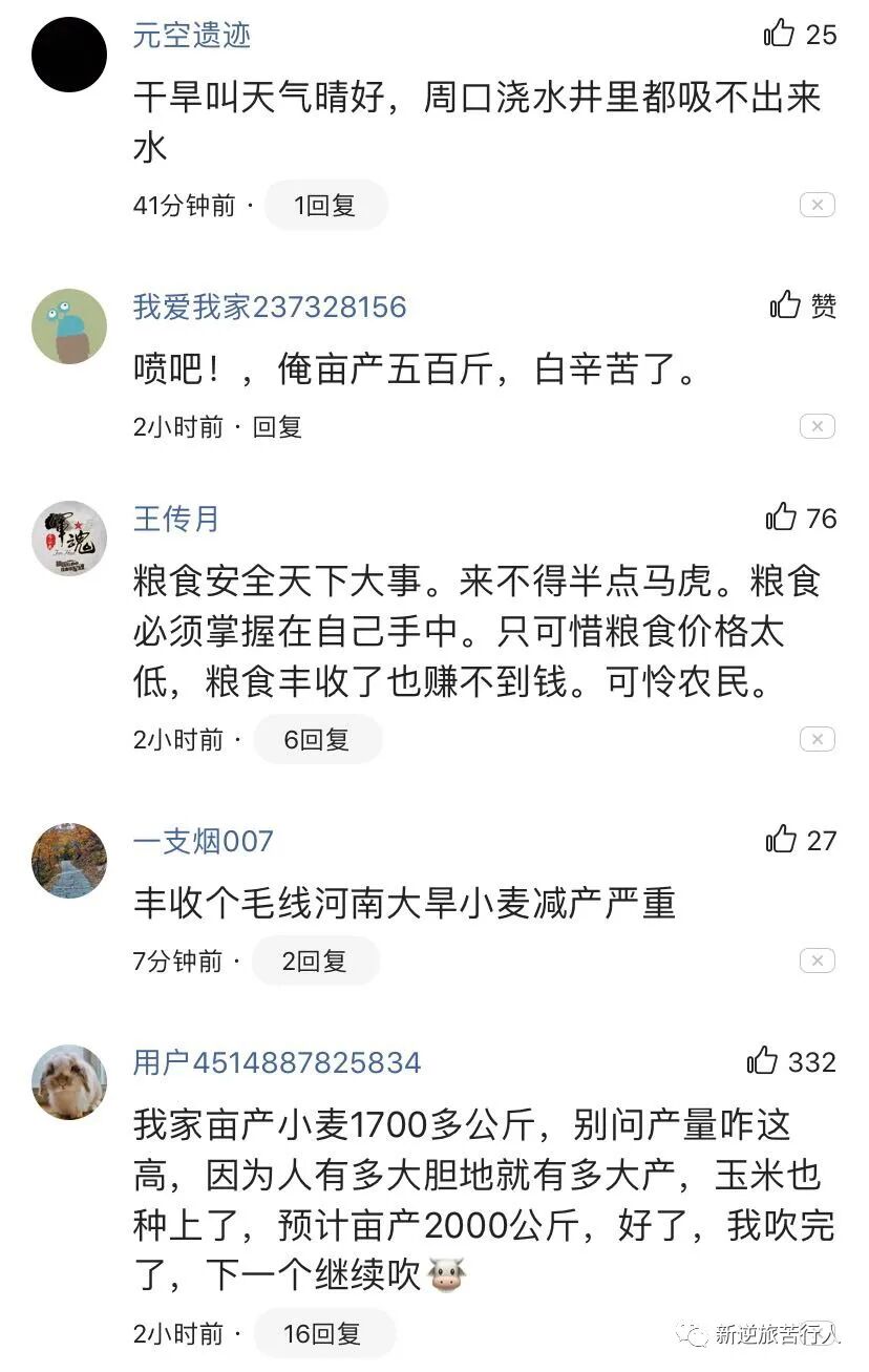 新华社报道粮食丰收的新闻，评论区又双叒叕翻车了（组图） - 3