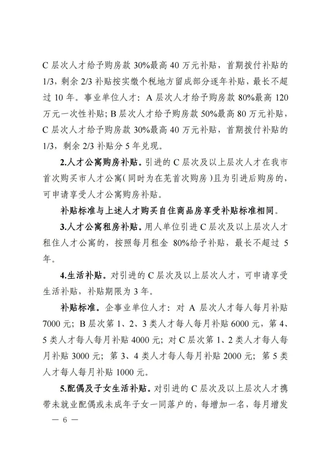 芜湖市引进培养高层次人才认定及相关补贴发放实施细则(图6)