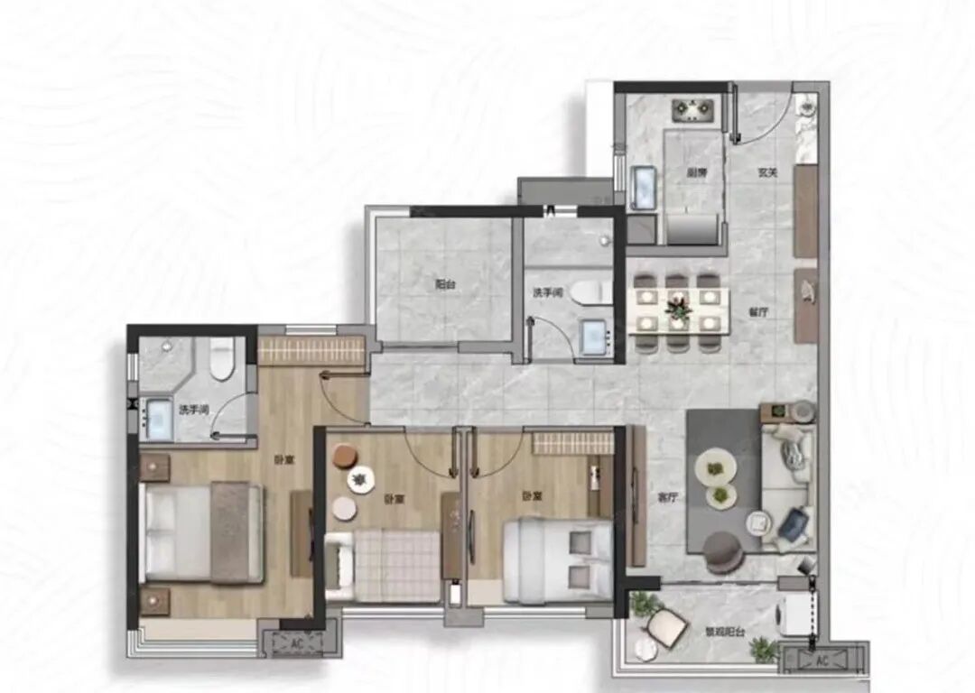 白云绿城江府海棠住宅建面88~98㎡，叠墅建面135~166㎡！