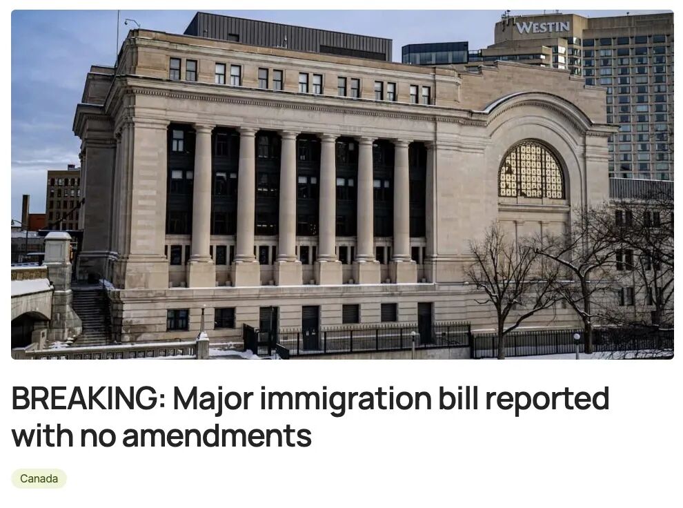 加拿大C-12重大移民法案或“原封不动”通过!