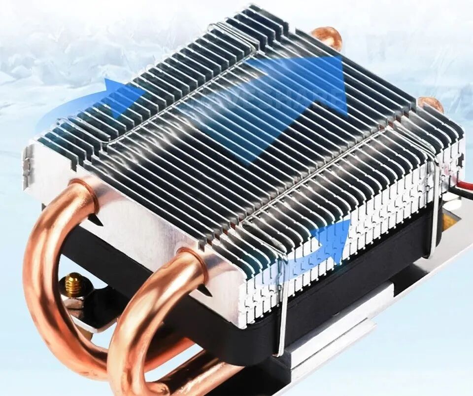 VisionFive2 CPU散热风扇 U型铜管 鳍片散热 CPU散热器 塔式结构 卧式冰塔