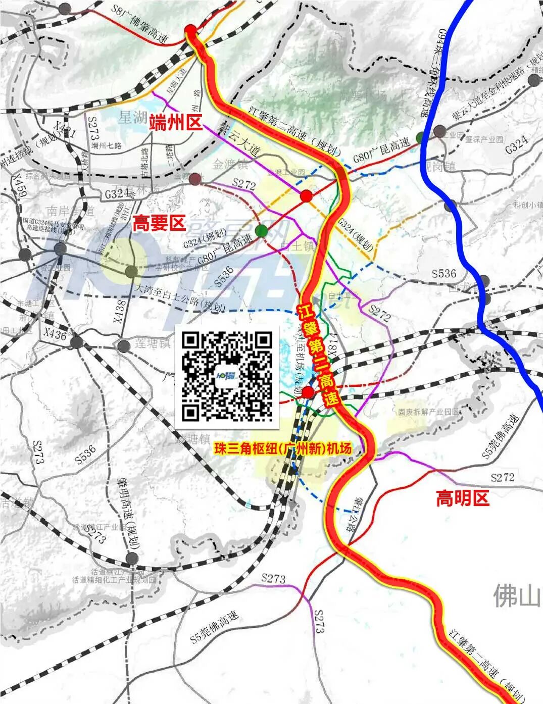 紫云大道>白土至大湾快速路>肇明高速大湾连接线 大湾大桥>肇庆大道.