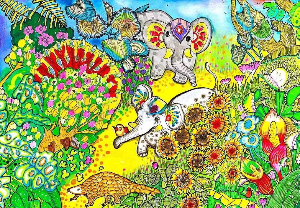 >地方林草动态>云南>正文宝藏自然往届绘画大赛作品展示保护野生动物