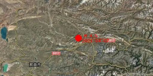 2021-04-07 05:48:00西藏那曲市比如县附近(自动)发生4.5级地震
