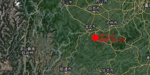 2021-11-21 18:51:00四川宜宾市长宁县附近(自动)发生4.5级地震