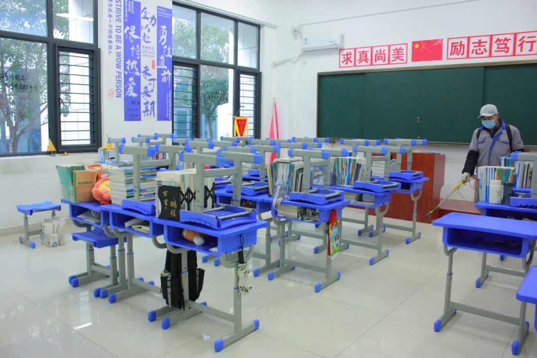 山东运河职业中专全面开展流感消杀，筑牢校园健康防线(图7)