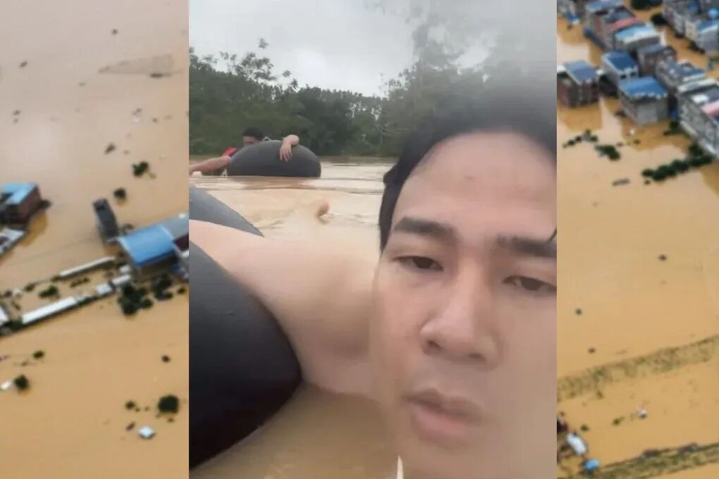 Son Swims 3 Hours Through Guangxi Floods to Reach Parents
