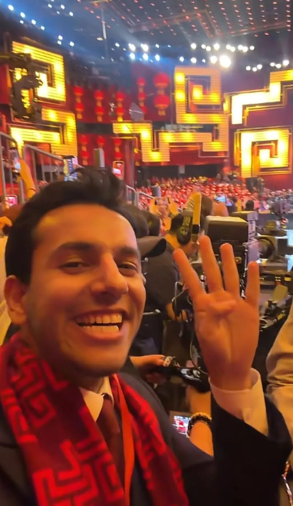 Fang has fully immersed himself in Chinese culture. Here he is pictured at a Spring Festival countdown event. Photo: Douyin