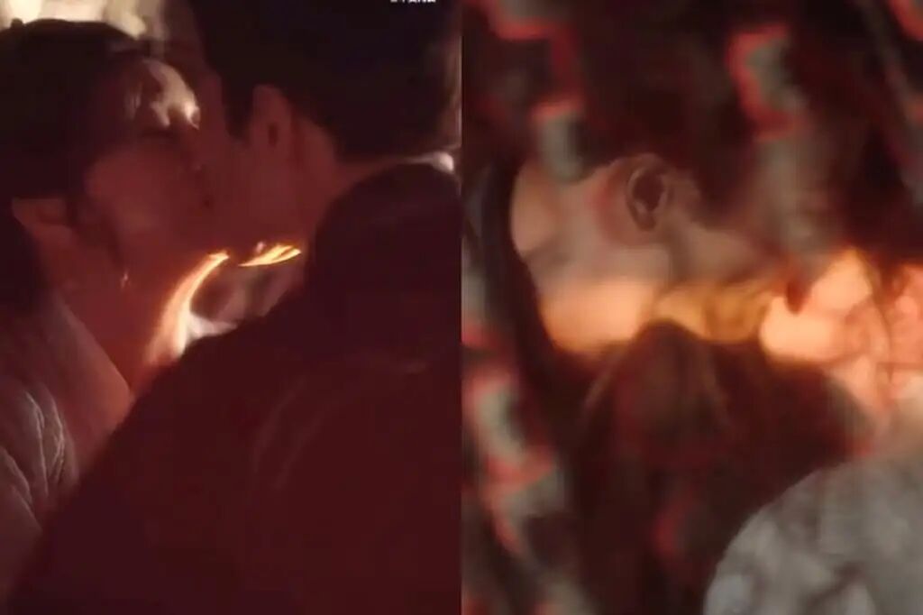 The most controversial scene features Liu's character, rescued from a dungeon by King Jing, portrayed by 45-year-old Jin Jia, sharing a passionate kiss. Photo: Handout