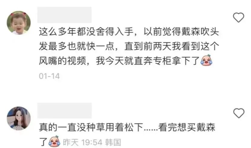 戴森小紅書種草案例