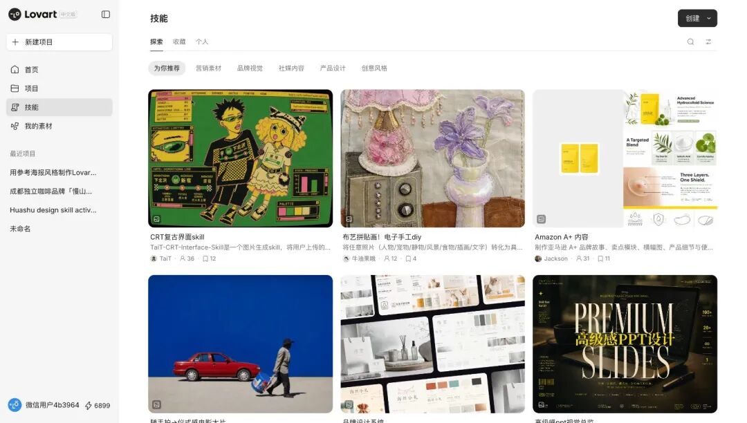 Lovart技能广场
