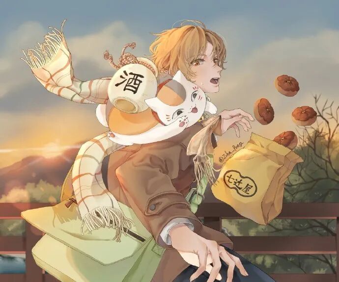 夏目友人帐治愈温暖动漫卡通壁纸插画 全网搜