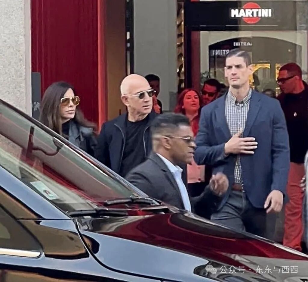 Jeff Bezos and Lauren S&aacute;nchez attend a wedding fitting at Dolce & Gabbana in Italy on Sunday.