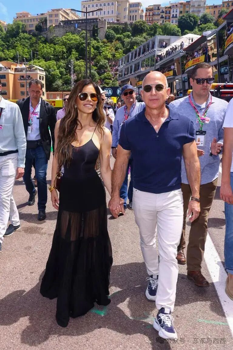 Lauren Snchez steals the show in sheer dress at Monaco Grand Prix with  fianc Jeff Bezos