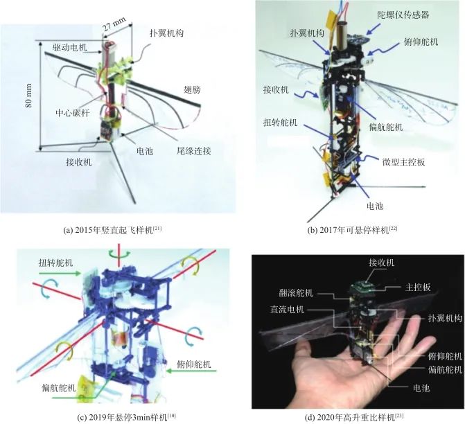 可悬停扑翼飞行器研究现状与关键技术的图10