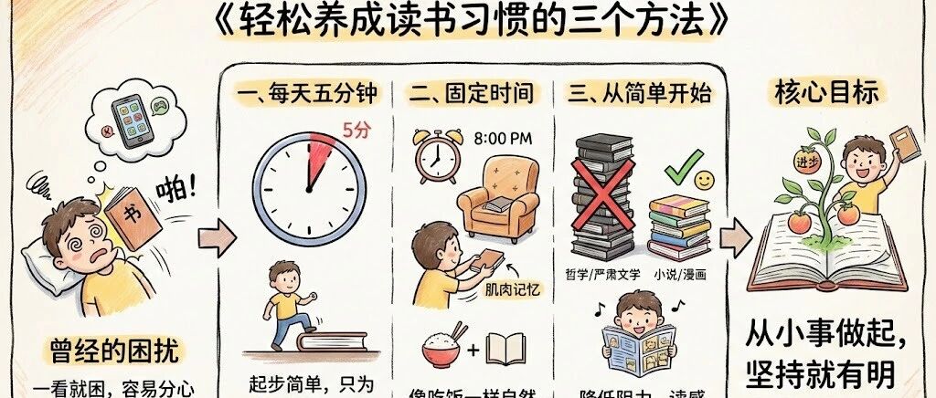 一读书就犯困？轻松养成读书习惯的三个方法