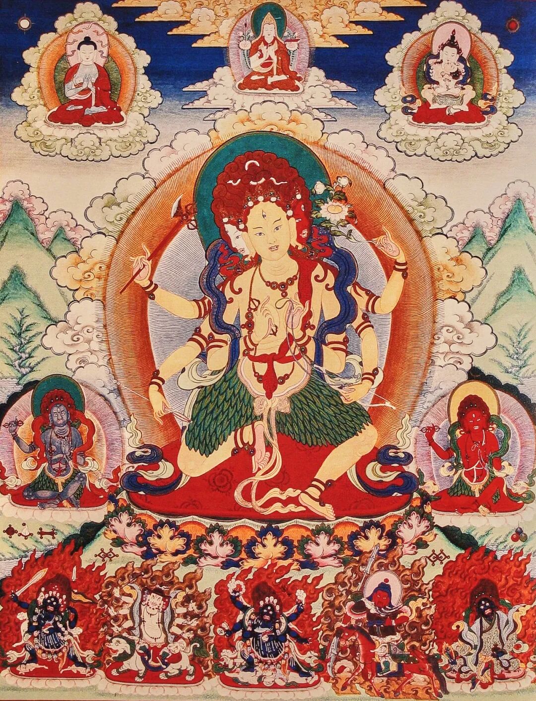 叶衣佛母莲部主明妃观世音菩萨消除一切疫病之神的化身