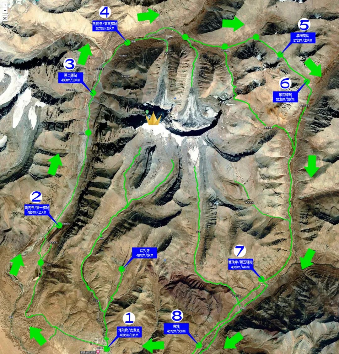 冈仁波齐转山路线图片