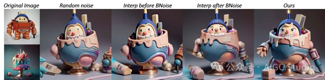 BNoise 阶段：拼接优于插值