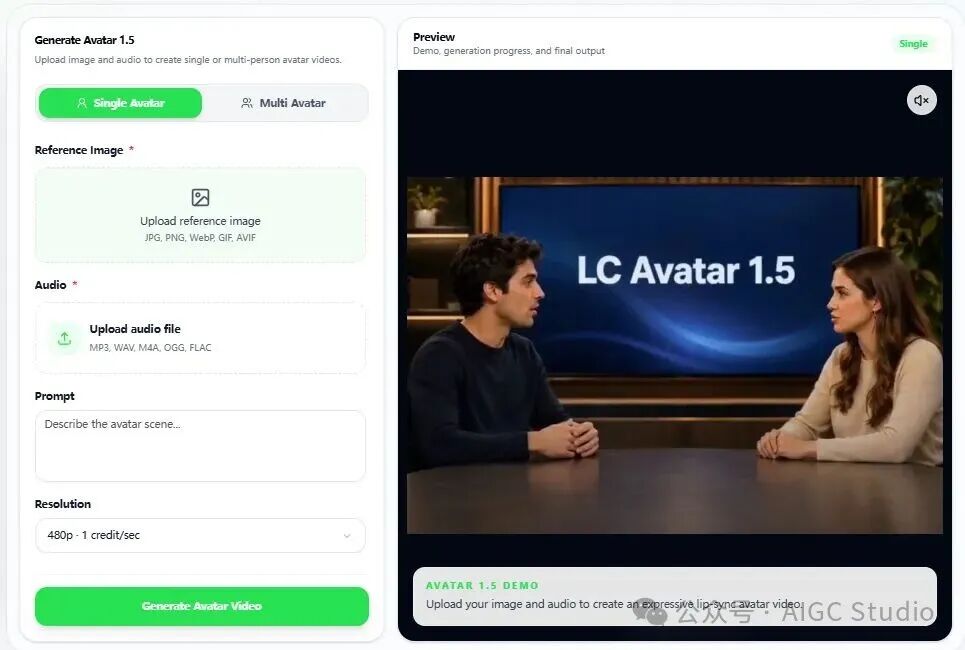 美团开源数字人模型LongCat Video Avatar 1。5 一张照片生成多人对话视频 对决HeyGen