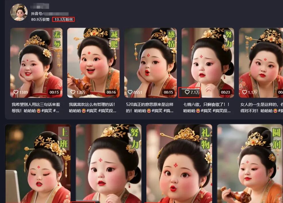 唐朝胖贵妃视频博主数据