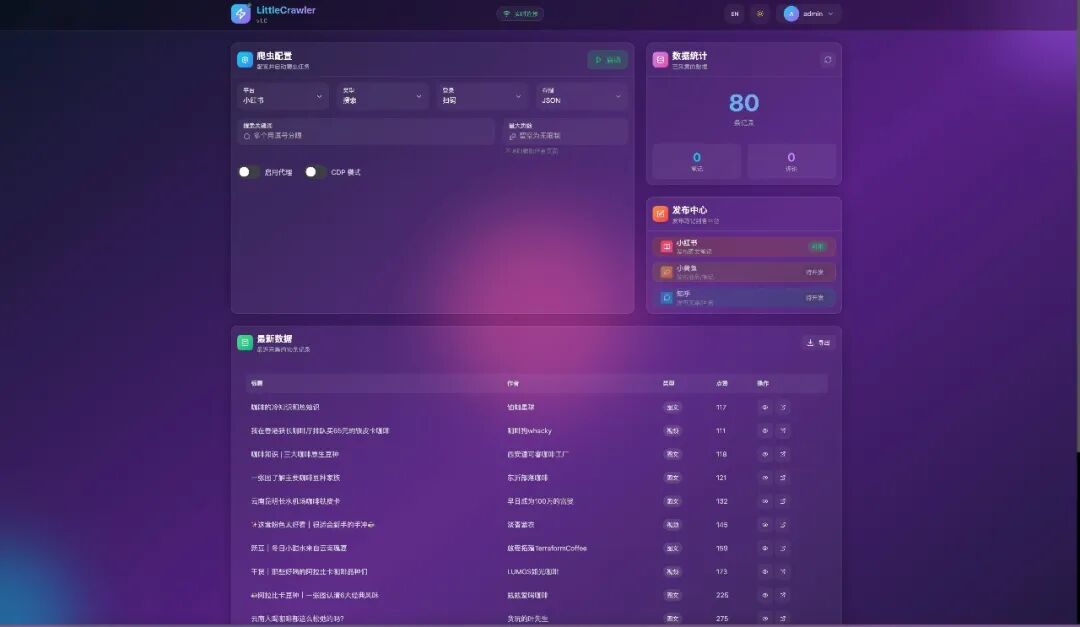 基于 Python 异步编程的多平台社交媒体爬虫框架，支持小红书、知乎、闲鱼平台的公开信息抓取。