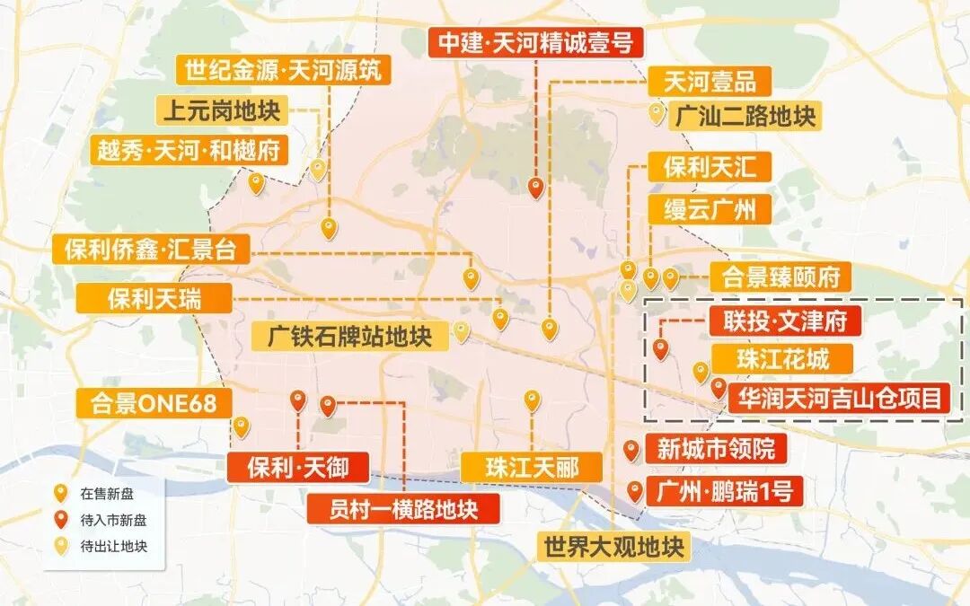 天河珠吉板块三大项目，如何选择？