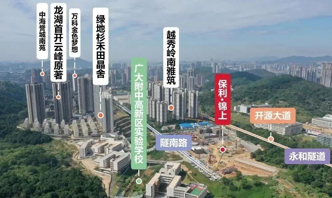 黄埔保利锦上签约广大附中，在售户型86-135㎡三至四房!