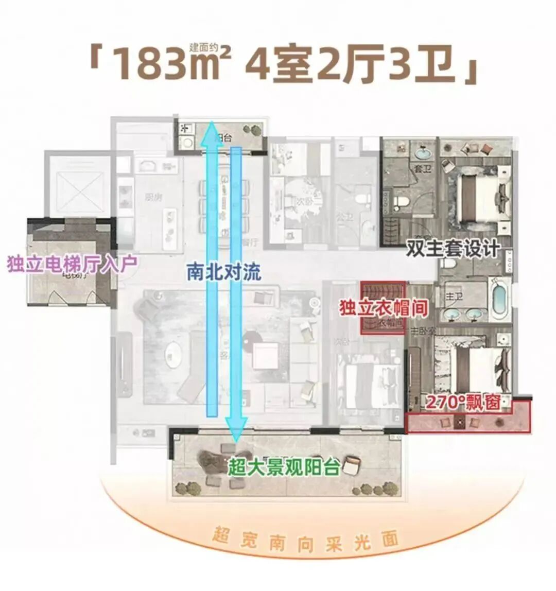 知识城开控城投云锦加推183㎡大户型，全盘仅55套！