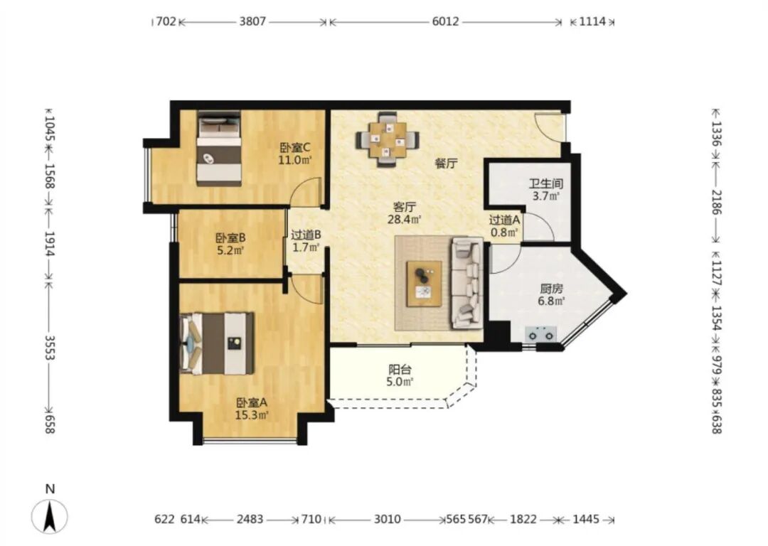 天河北二手房【伊顿18】98平，总价936万！