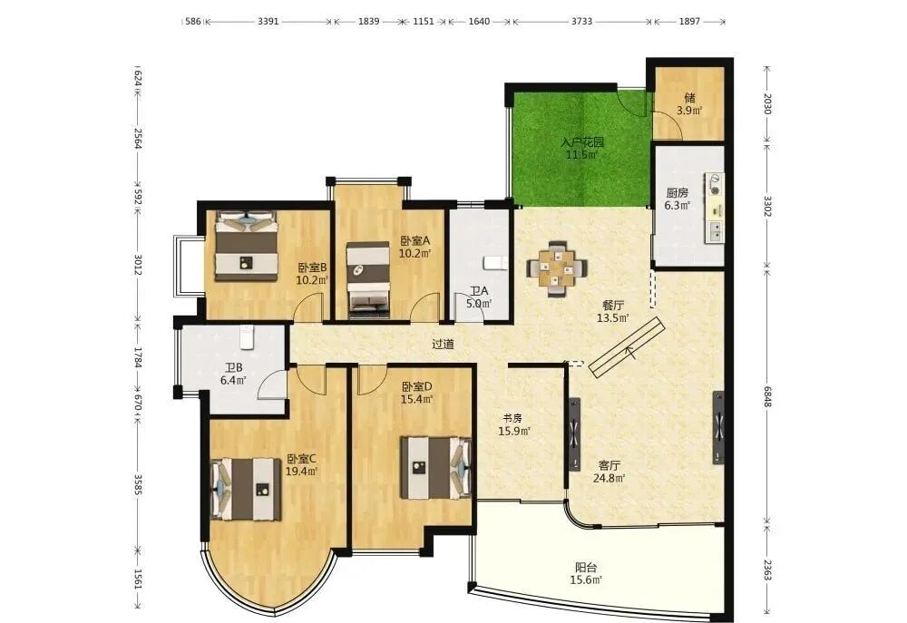 天河北二手房出售，富力天河华庭，低于高峰期成交价五百万