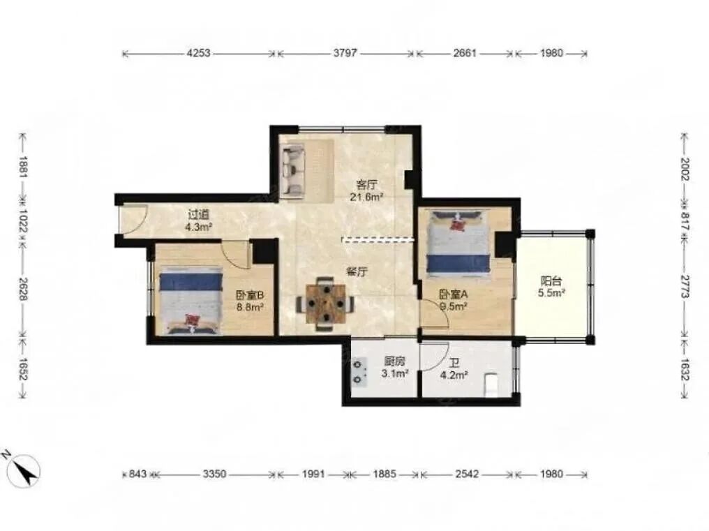 天河北二手房【金鼎大厦】78平，总价400万！