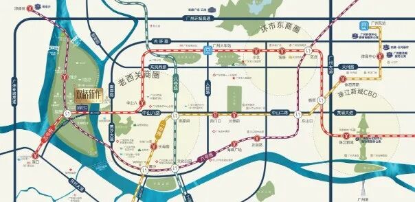 海珠凯德双桥新作在售74㎡~127㎡，距离地铁口600米