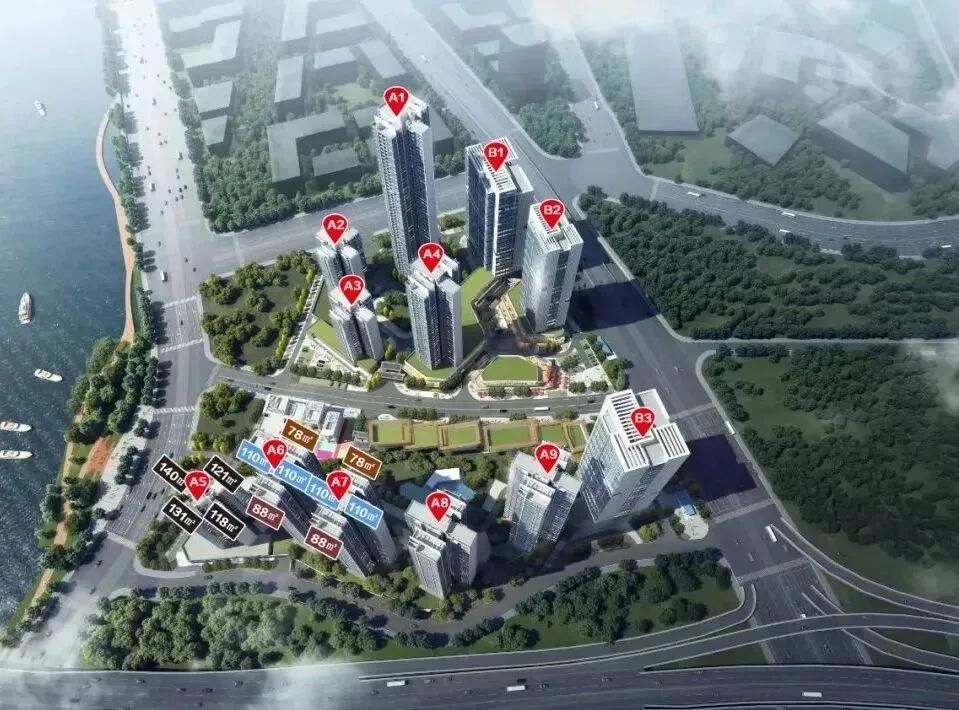 白云五矿招商江天际江景房78-140㎡，价格3.9-5万/㎡