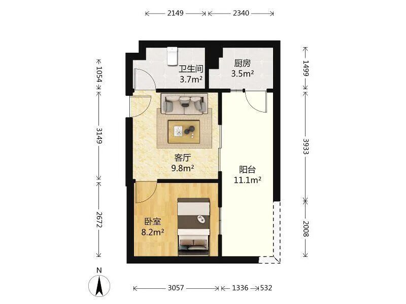 天河北二手房【保利中辰广场】42平，总价400万！
