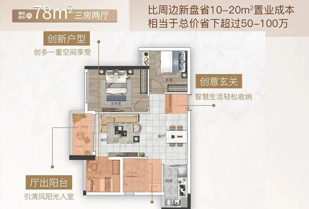 荔湾珠江西湾里即将交付1#，62㎡~89㎡现楼！