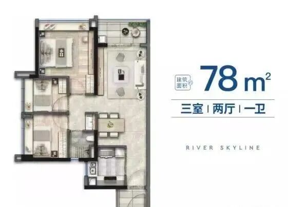 总价300万+，买白云五矿招商江天际江景房！