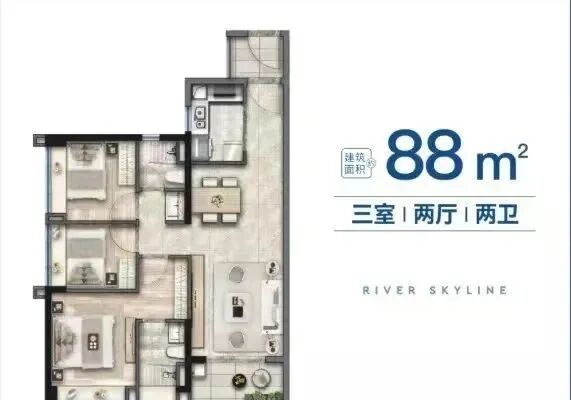 总价300万+，买白云五矿招商江天际江景房！