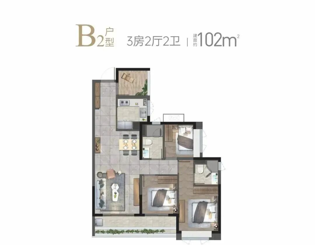 番禺龙湖金地天峯89-142㎡精装三房，读广外附小！