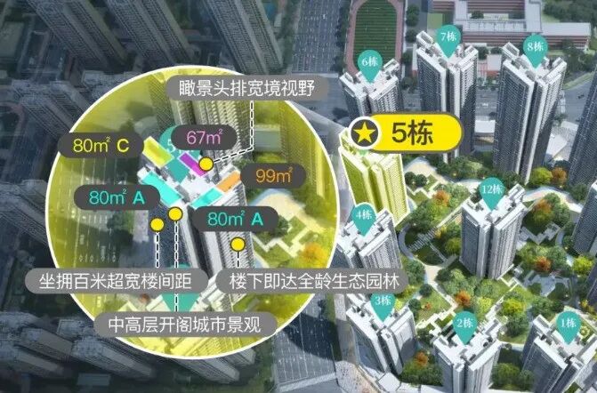 保利水木芳华在售户型67-103㎡二至四房，单价低至1.5万/㎡！