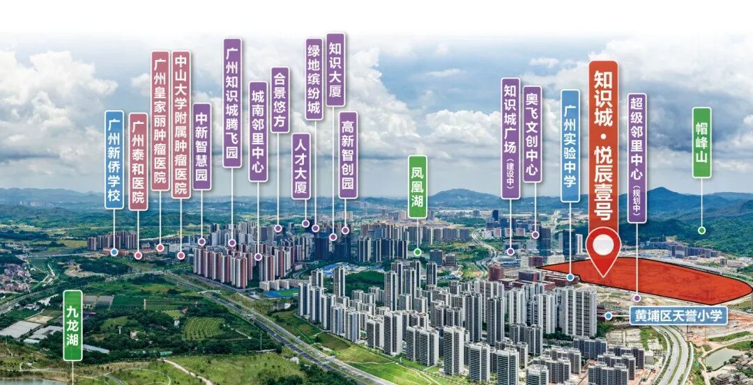 知识城悦辰壹号楼盘测评，项目周边有哪些学校？